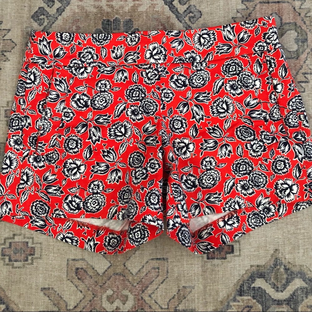 J. Crew floral printed shorts.
